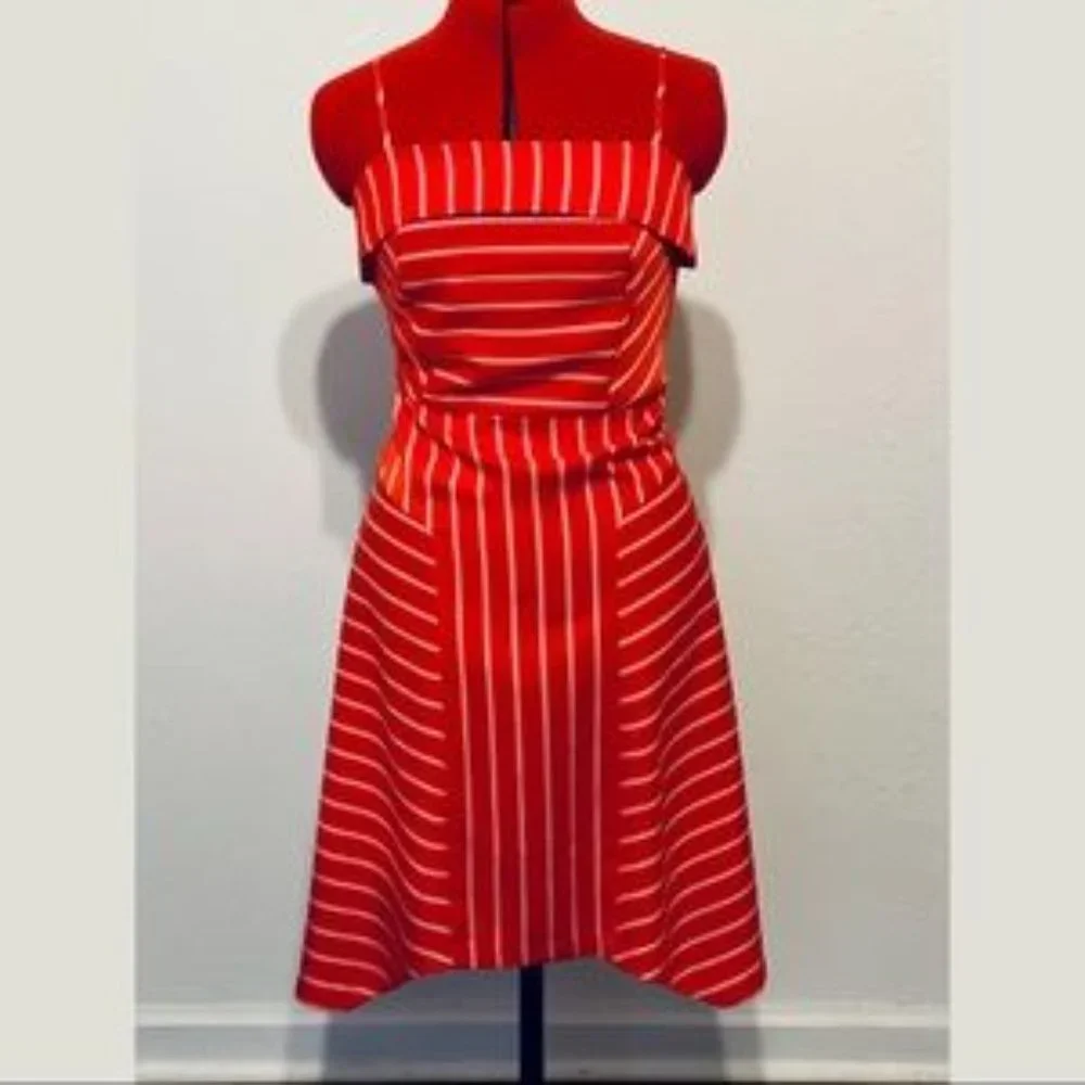 *5 for $25 Bundle Option Banana Republic red stripe Spaghetti strap summer dress - Picture 2 of 8